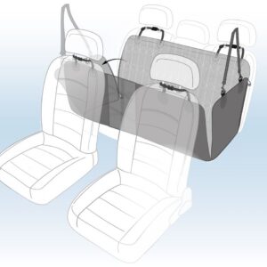 Beschermdeken voor auto elite gesloten kuipmodel achterbank zwart 160x145cm