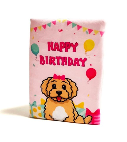 Birthday Card Pink Dog