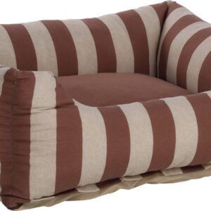 Mand zahia rechthoekig mokka & wit 100x80x25cm