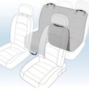 Beschermdeken voor auto essenza deelbaar kuipmodel achterbank zwart 145x145