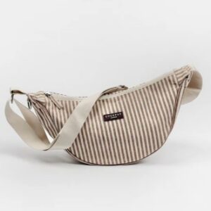 Cocopup crossbody dog walking bag london linen stripes