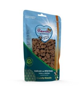 Renske gezonde beloning crunchie kalkoen met wild zwijn 200g
