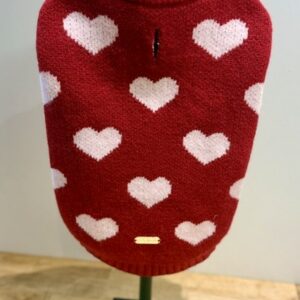 JV dogwalk sweater hearts red 27cm